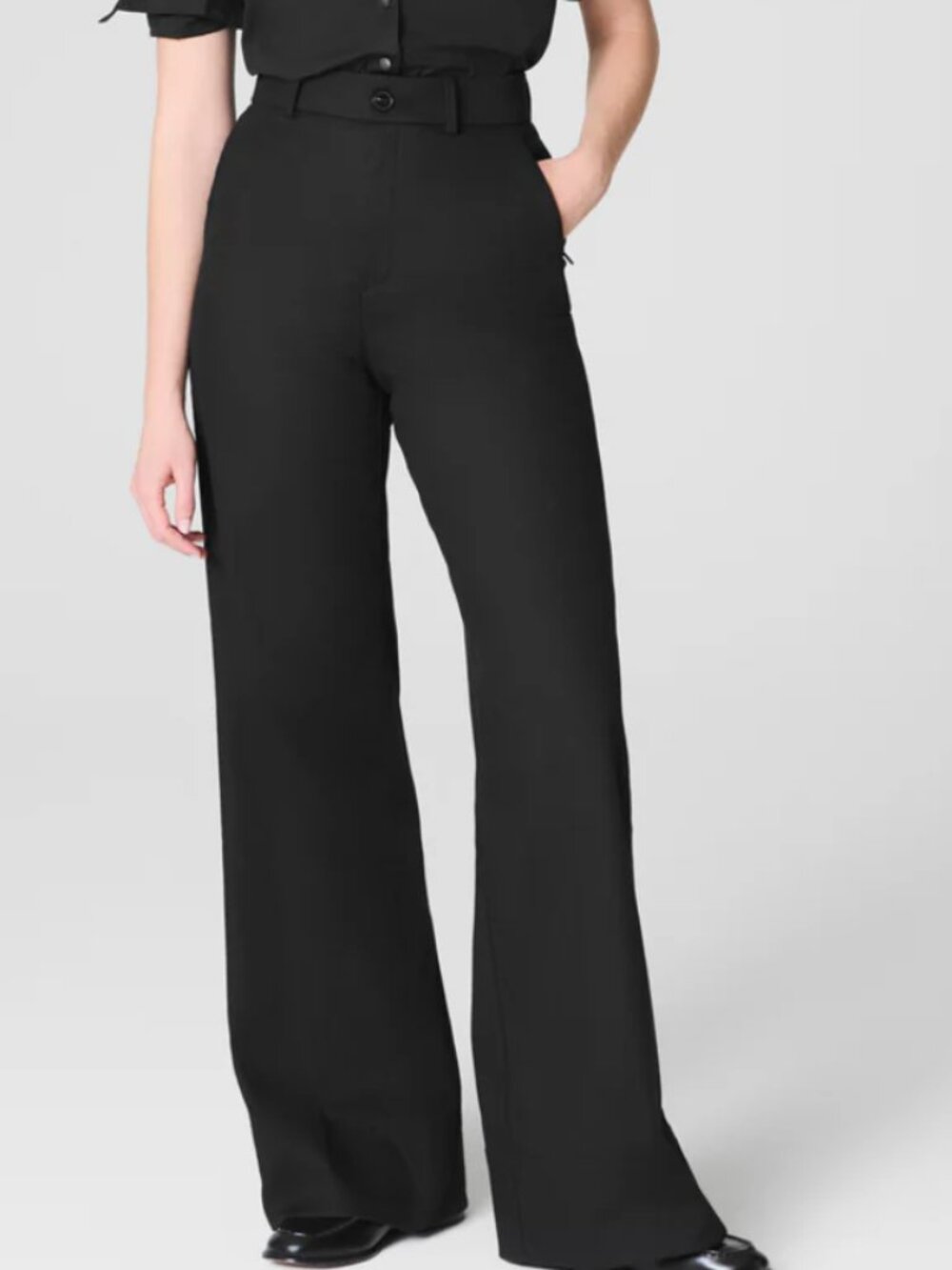 SPANX supersmooth Stretch Twill Wide Leg Pant Sz M